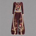 Naruto - Sakura-Long-sleeved double-layer stretch pants set