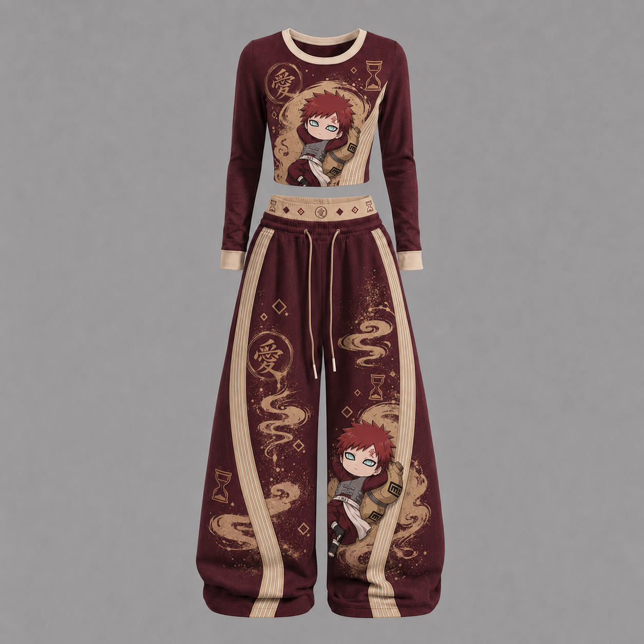 Naruto - Sakura-Long-sleeved double-layer stretch pants set