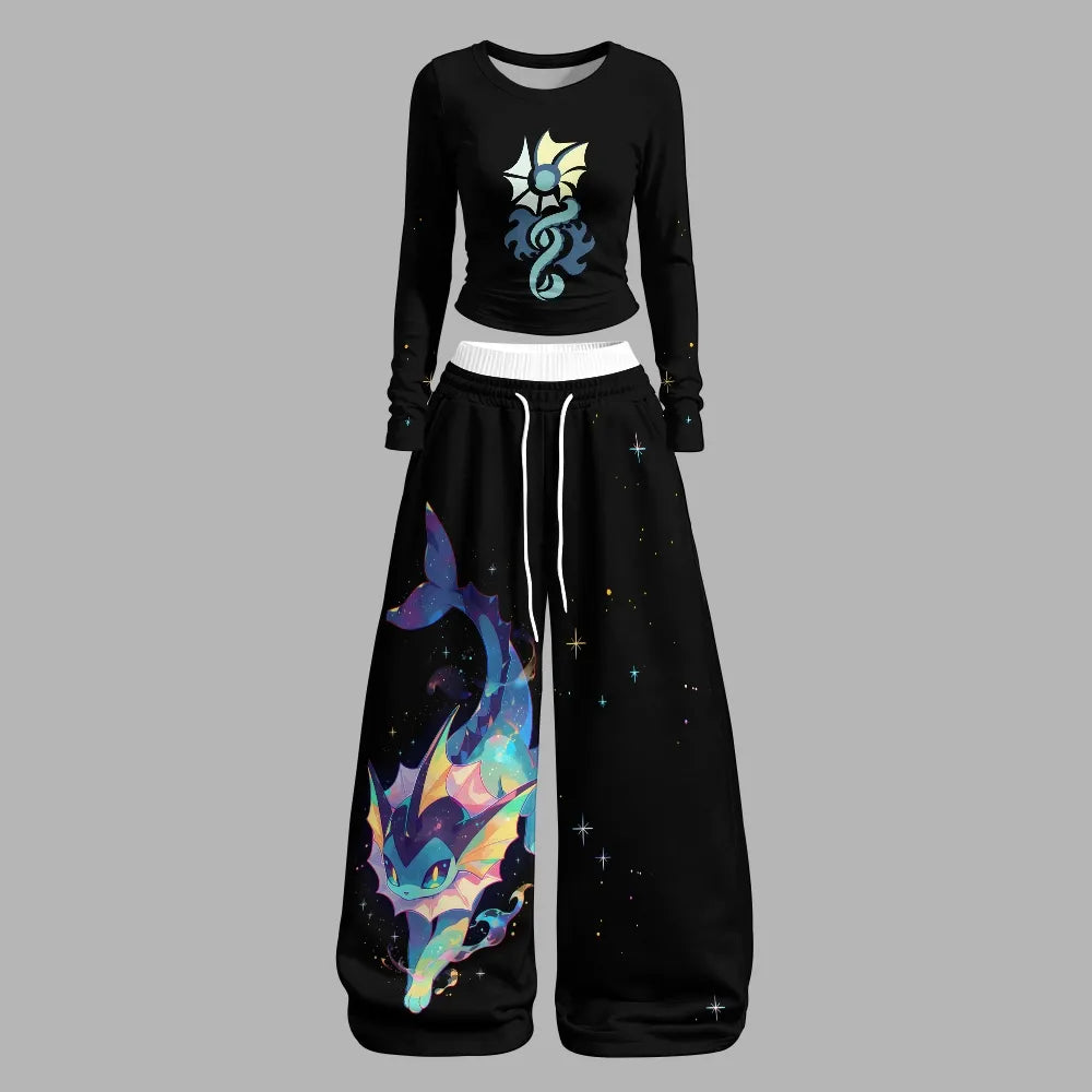 Pokémon Long-sleeved double-layer stretch pants set