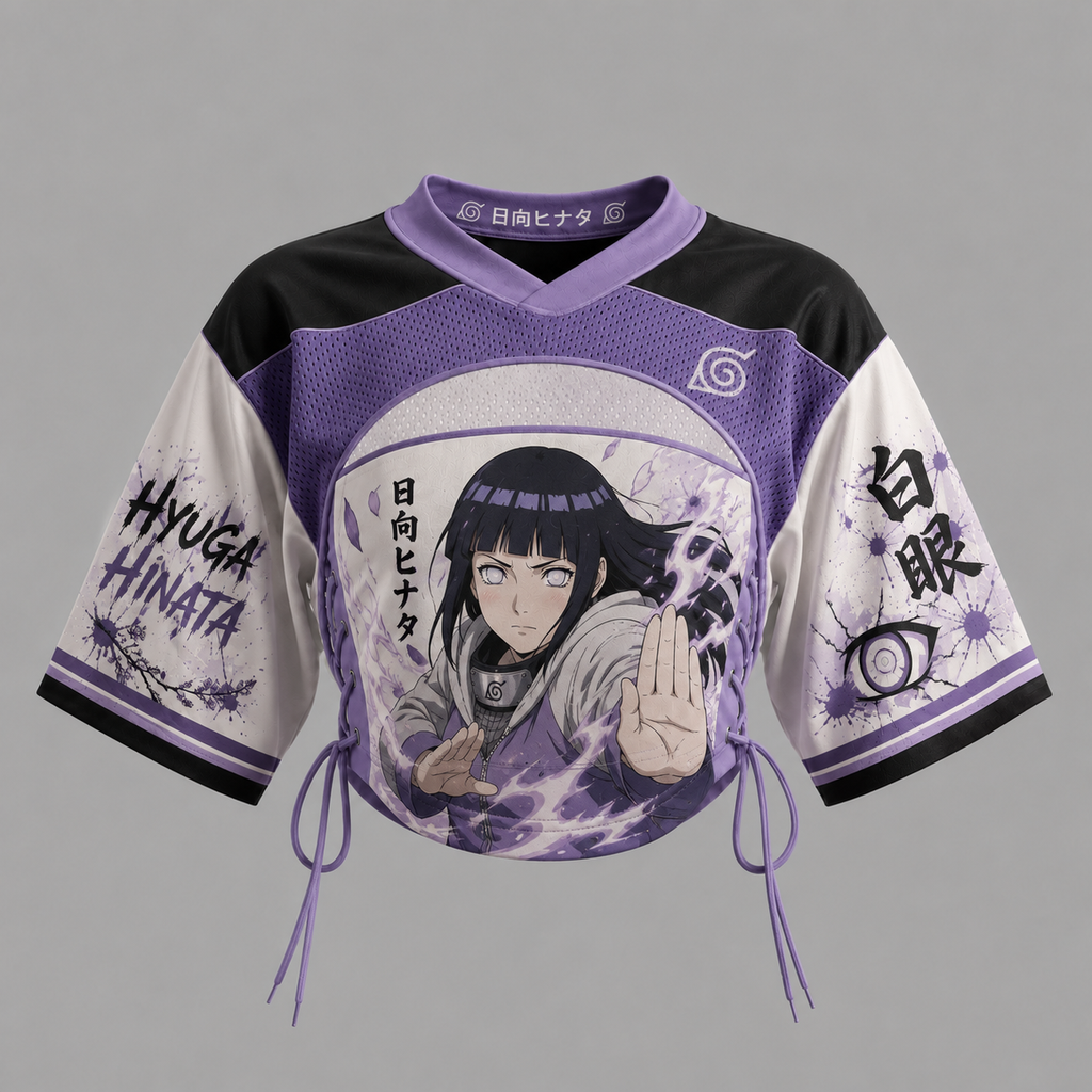 Naruto Hinata Hyuga Mesh Short-Sleeve Bandeau Set