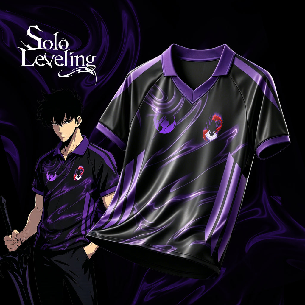 Solo Leveling Anime Crew Neck Football Jersey