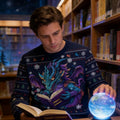 Personalized Magic Dragon Ugly Christmas Sweater Gift for Librarians and Reading Enthusiasts