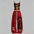 Animescollection One Piece Top & Elasticated Trousers Two-Piece Set