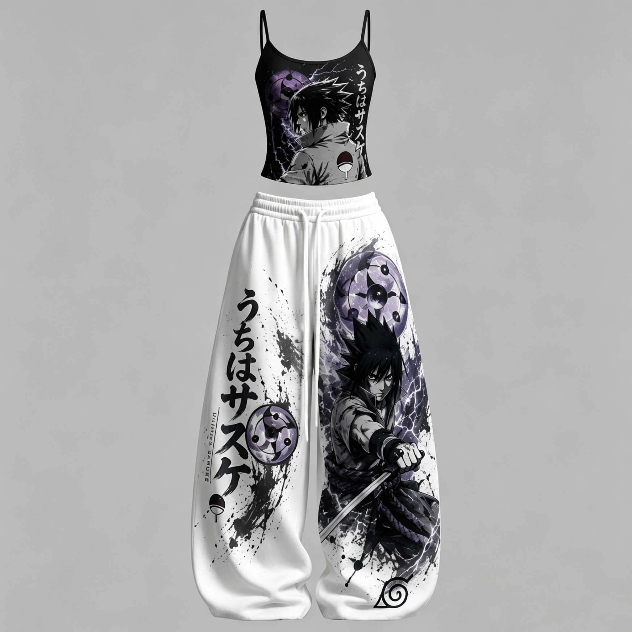 Naruto Top&Elasticated Trousers Two-Piece Set