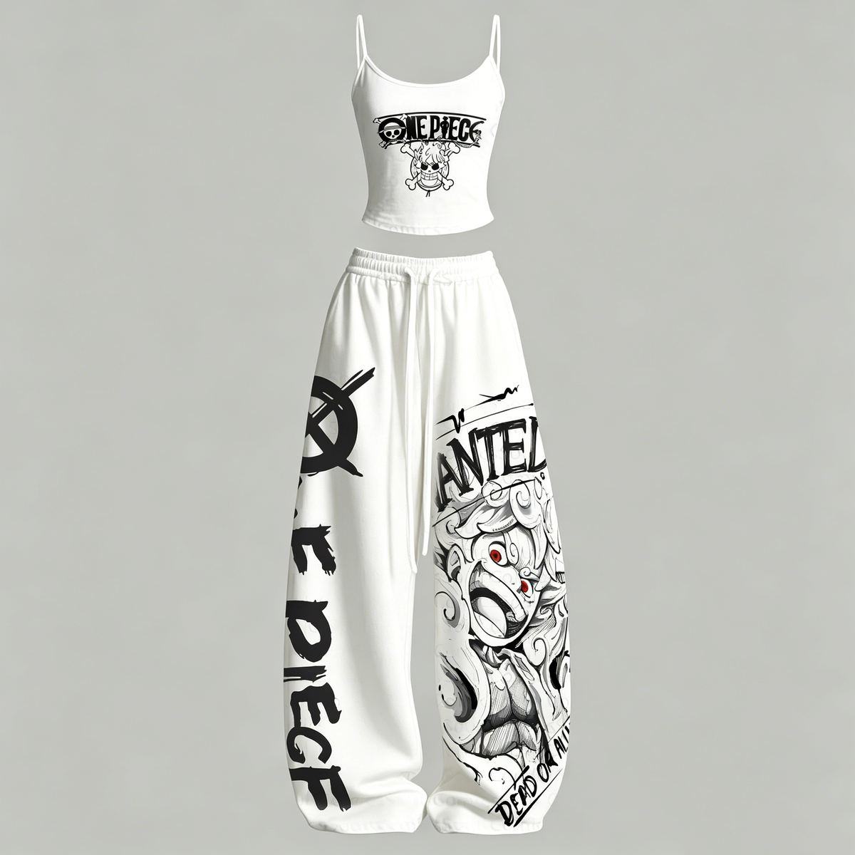 One Piece Top & Elasticated Trousers Two-Piece Set
