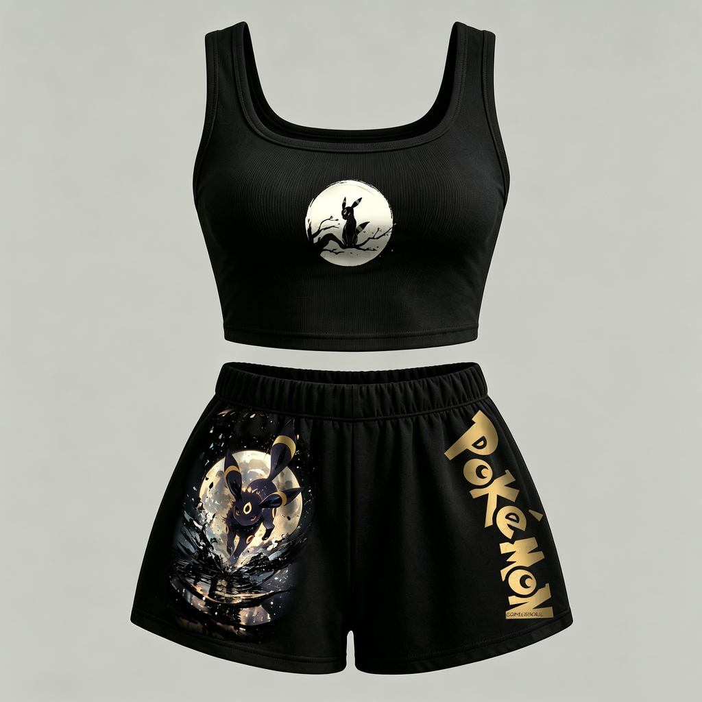 Animescollection Pokémon Vest and shorts Two-Piece Set