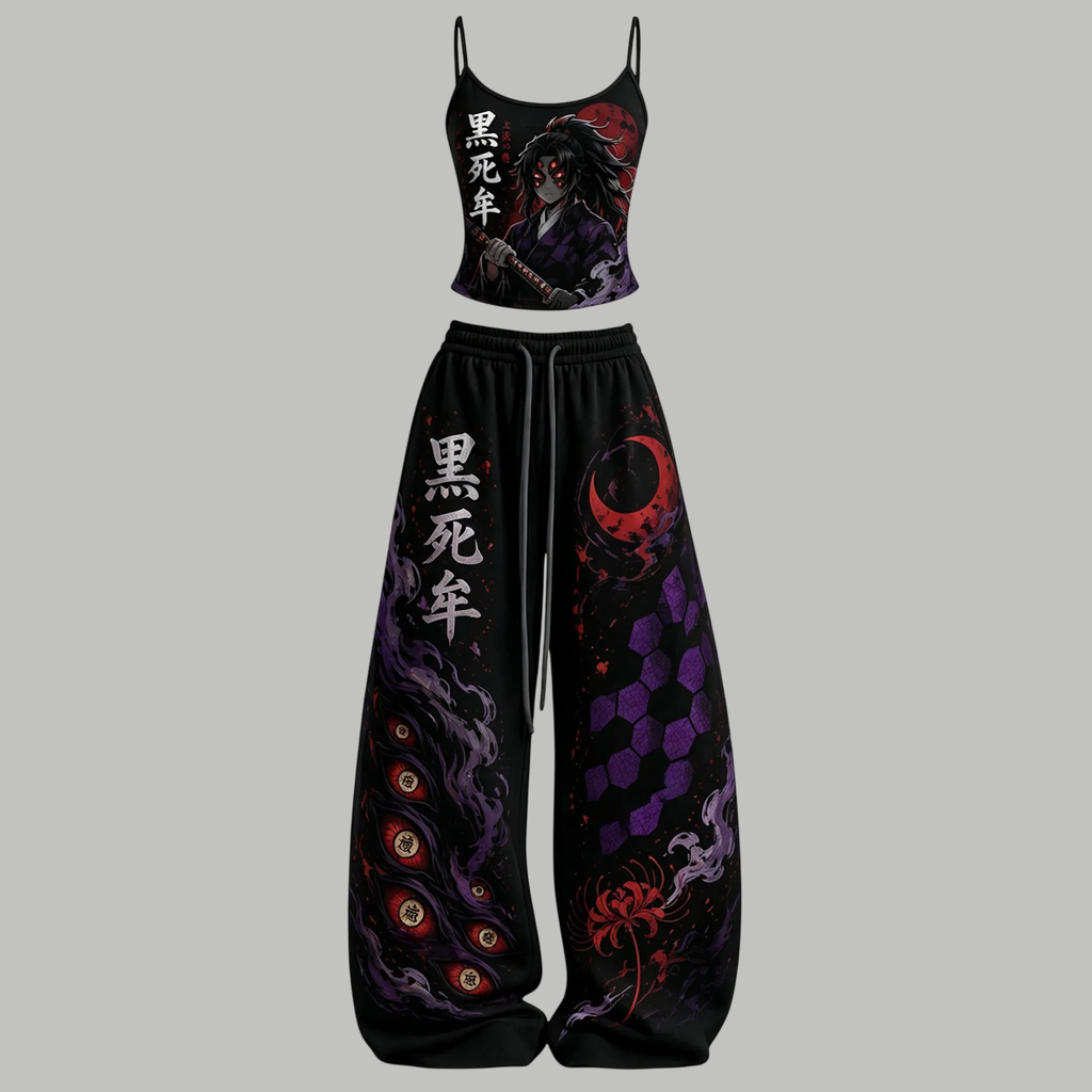 Demon Slayer Top & Elasticated Trousers Two-Piece Set