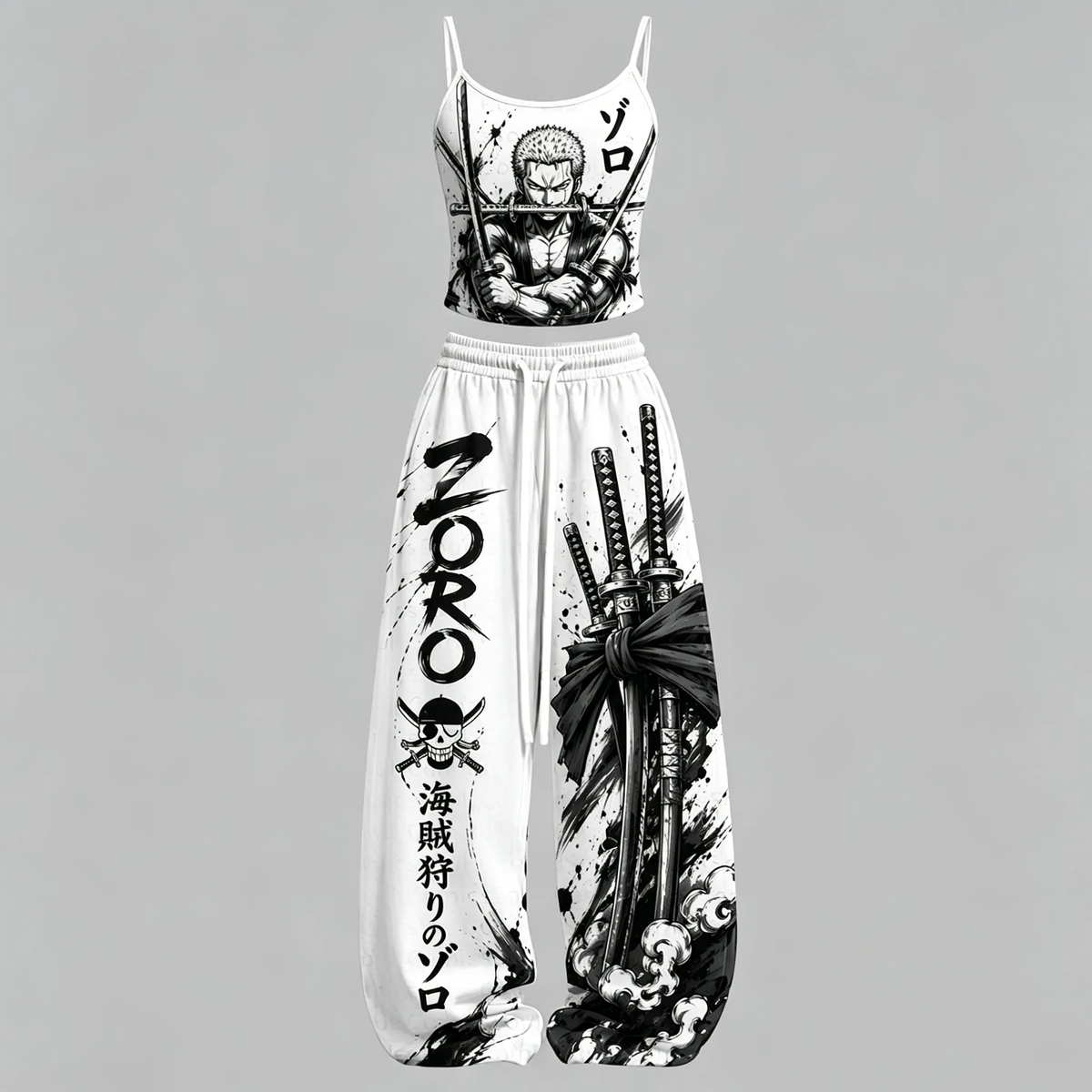 One Piece Top & Elasticated Trousers Two-Piece Set