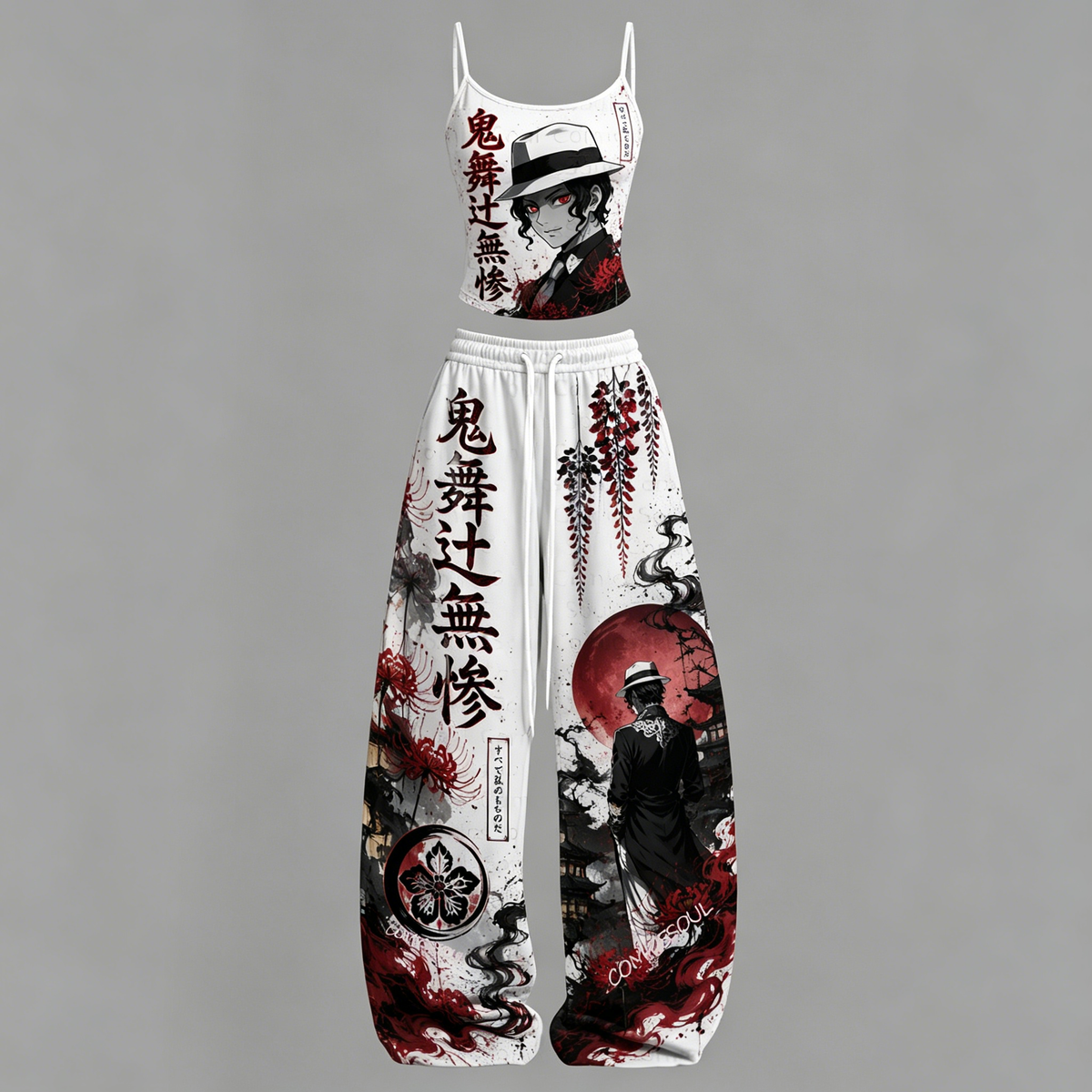 Demon Slayer Top & Elasticated Trousers Two-Piece Set