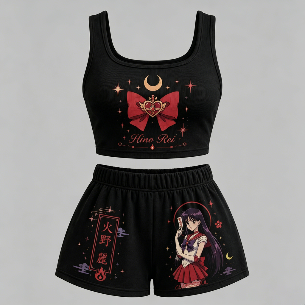 Animescollection Sailor Moon Vest and shorts Two-Piece Set