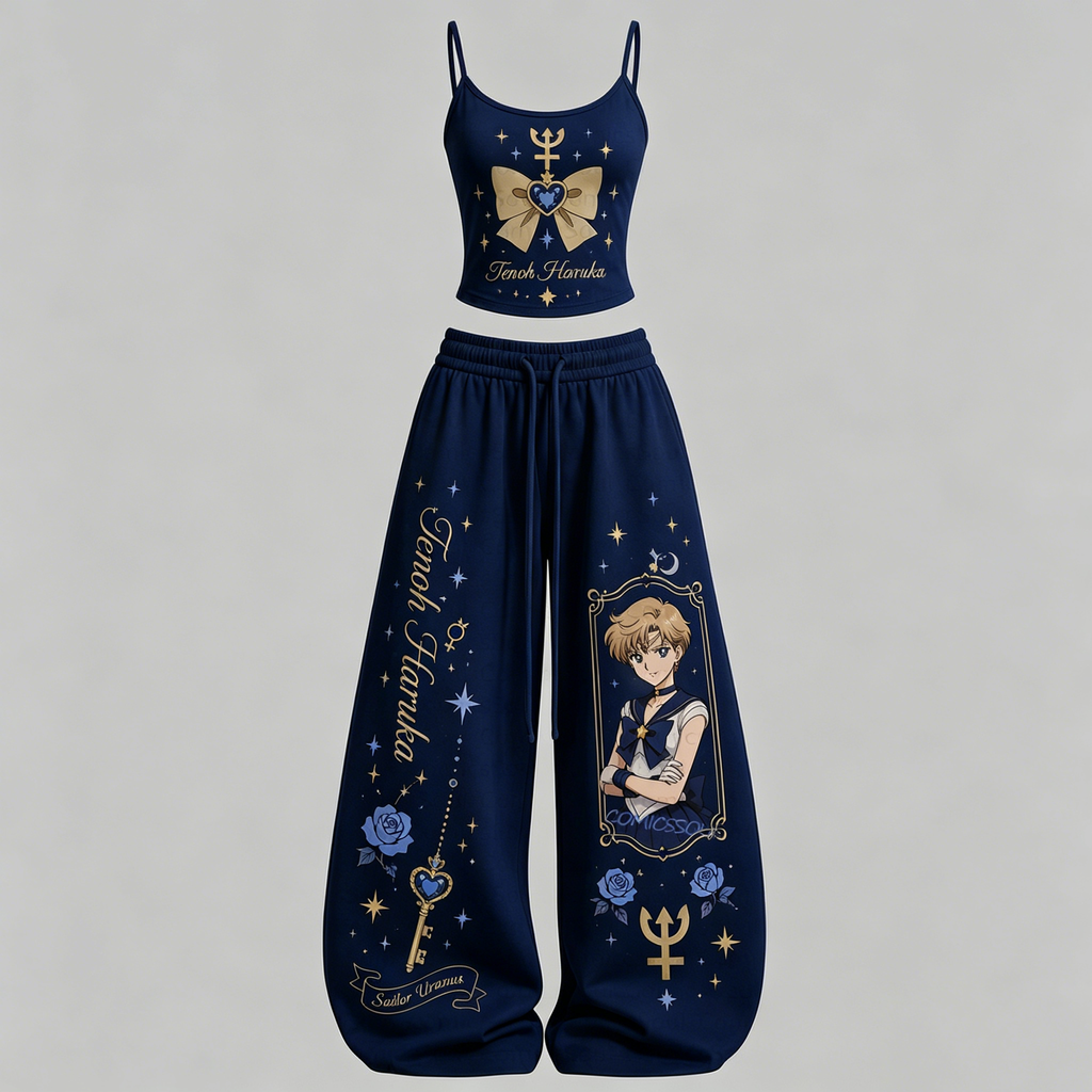 Sailor Moon Top & Elasticated Trousers Two-Piece Set