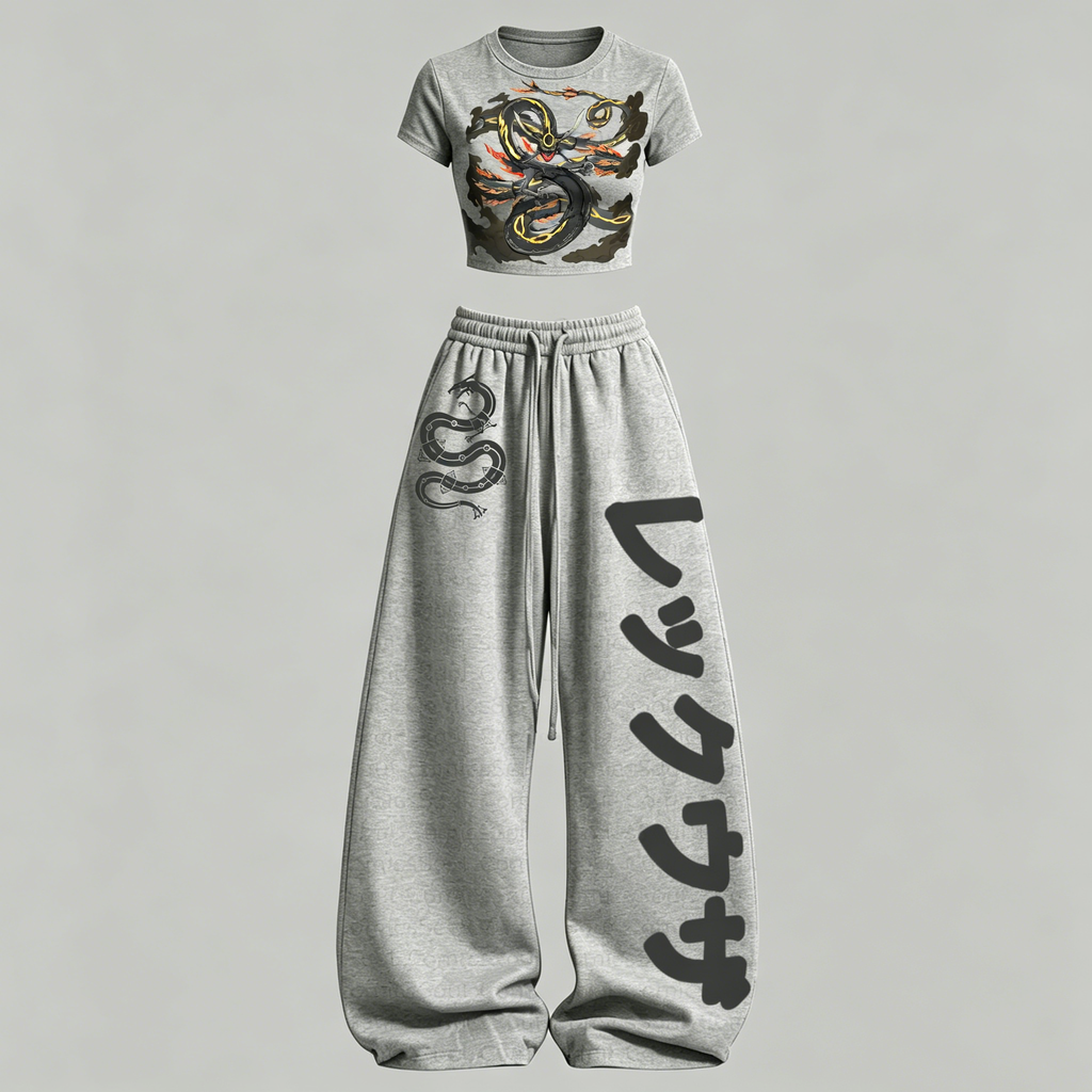 Animescollection Pokémon Top & Elasticated Trousers Two-Piece Set