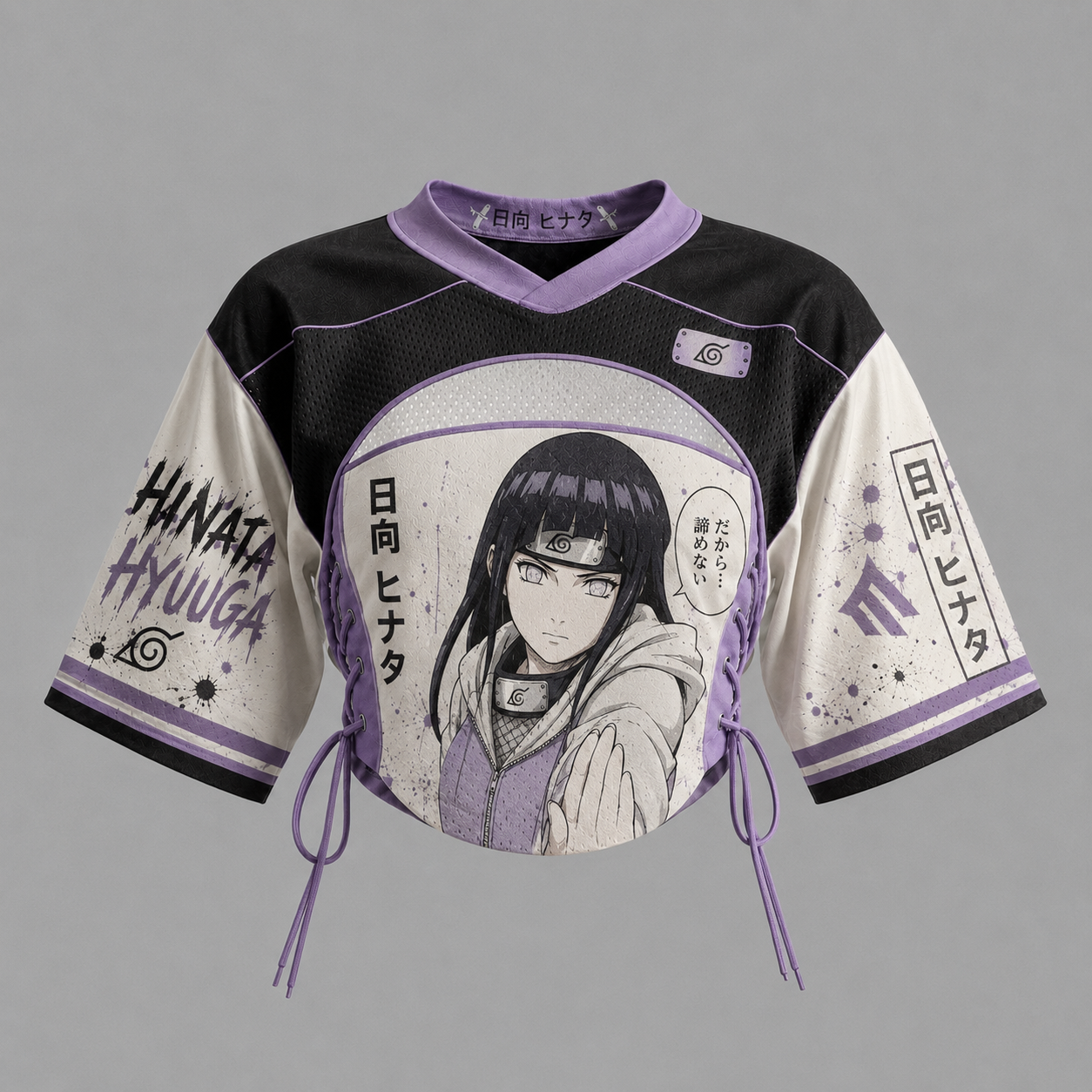 Naruto Hinata Hyuga Mesh Short-Sleeve Bandeau Set