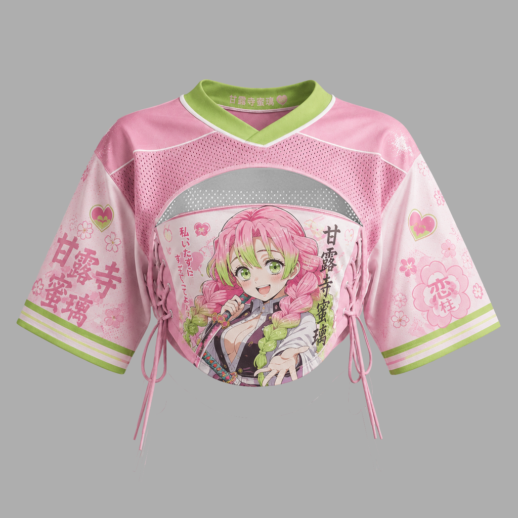 Demon Slayer Mesh Short-Sleeve Bandeau Set