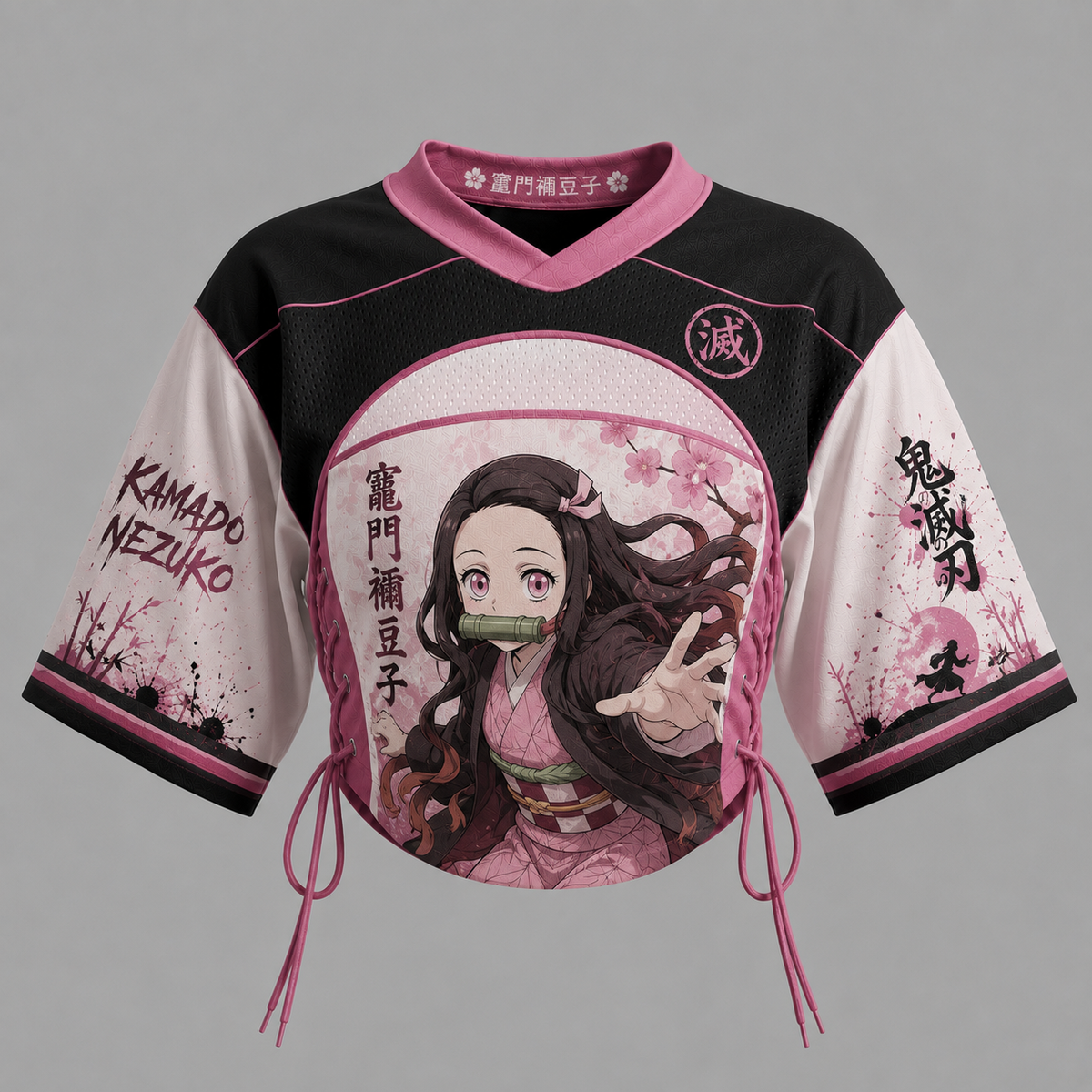 Nezuko (*Demon Slayer*) Mesh Short-Sleeve Bandeau Set